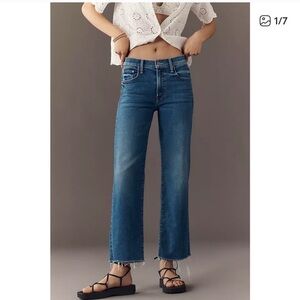 Mother High Rise Rider Skimp in Cowboys Don’t Cry. Raw hem. Size 27 Like new